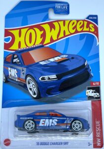 hot wheels 2022 - '15 dodge charger srt - ems hw rescue 6/10 [blue] 206/250