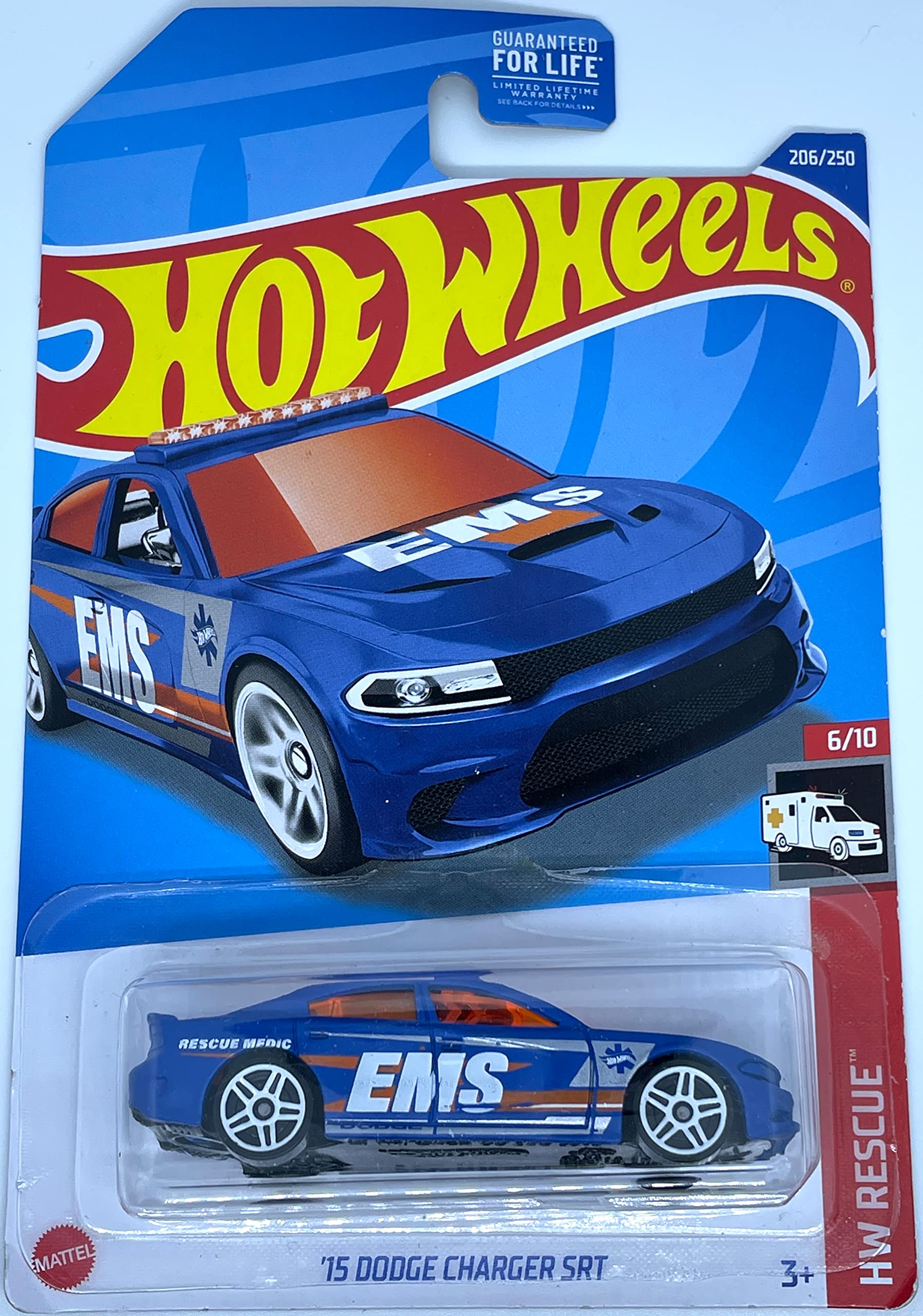 Hot Wheels 2022 - '15 Dodge Charger SRT - EMS HW Rescue 6/10 [Blue] 206/250