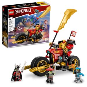 lego ninjago kai’s mech rider evo 71783, upgradable ninja motorbike toy, mech action figure and 2 bone warrior minifigures, collectible toys for kids 7 plus years old