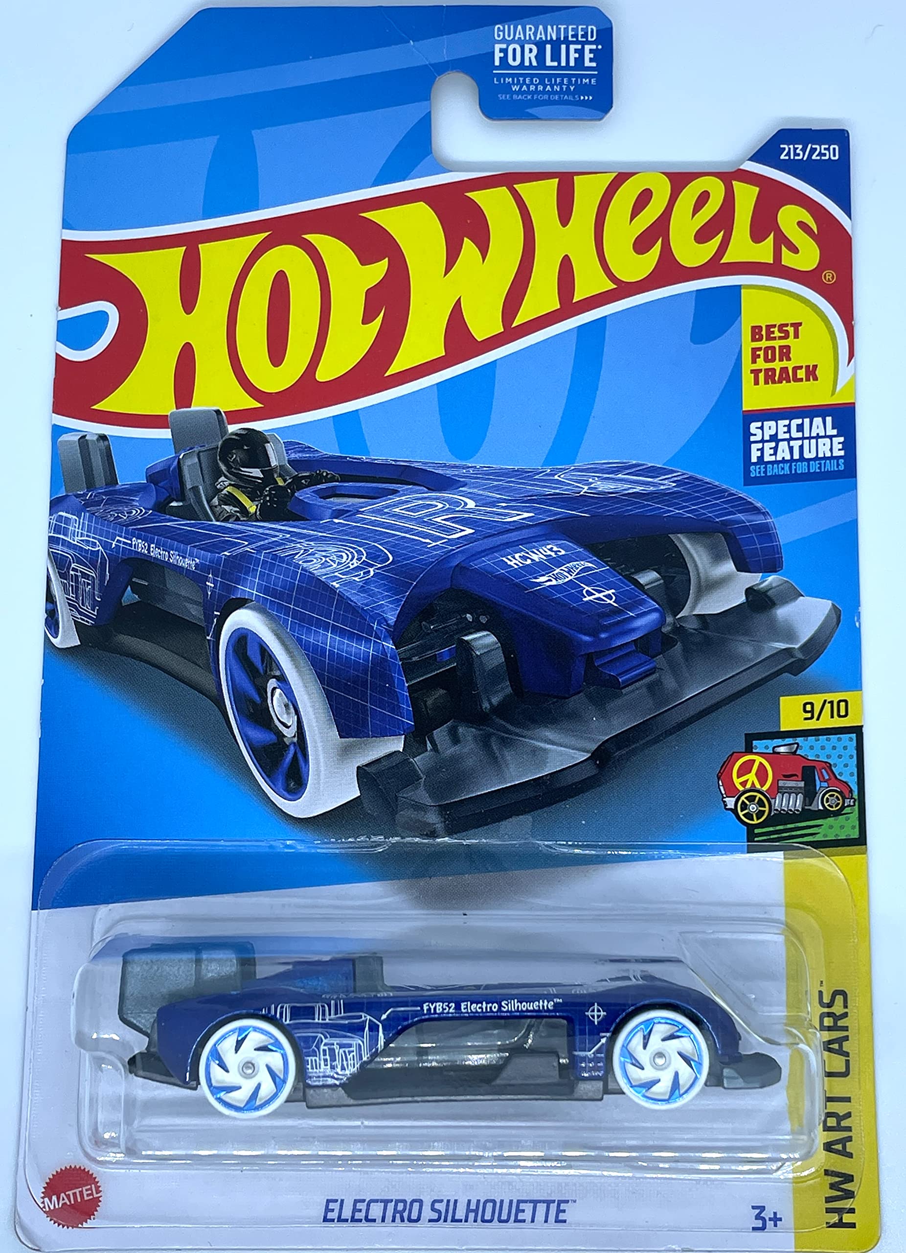 Hot Wheels 2022 - Electro Silhouette - HW Art Cars 9/10 [Blue] 213/250