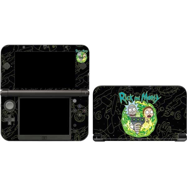 Skinit Decal Gaming Skin Compatible with 3DS XL 2015 - Officially Licensed Warner Bros Rick and Morty Portal Travel Design