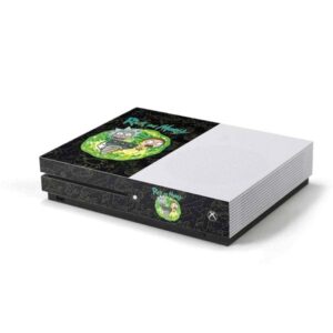 skinit decal gaming skin compatible with xbox one s console - officially licensed warner bros rick and morty portal travel design