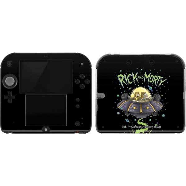 Skinit Decal Gaming Skin Compatible with 2DS - Officially Licensed Warner Bros Rick and Morty Spaceship Design