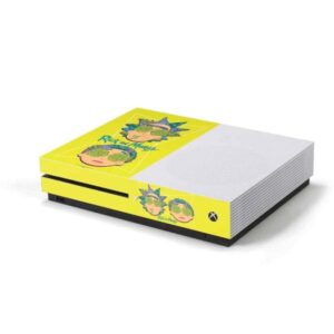 skinit decal gaming skin compatible with xbox one s console - officially licensed warner bros rick and morty portal eyes design