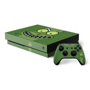 skinit decal gaming skin compatible with xbox one x console and controller bundle - officially licensed warner bros pickle rick design