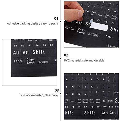 SOLUSTRE Laptop Stickers Computer Keyboards 10 Sheets Keyboard Keyboard Letter Stickers Purple Stickers Keyboard Letters Stickers Letters Stickers English Laptop Stickers Computer Keyboards