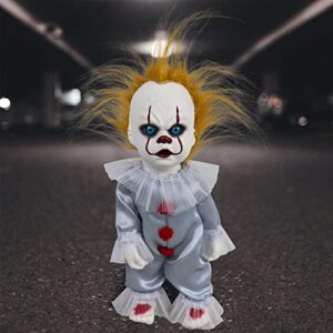 STYLE ON FLEEK Clown Plush Doll Horror Movie Stuffed Toy Figure Scary Terror Halloween Plushies Gifts for Kid Children 5.9' Birthday