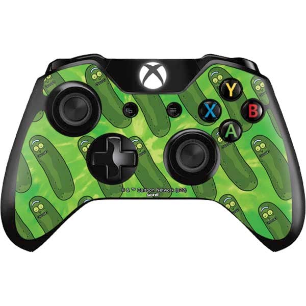 Skinit Decal Gaming Skin Compatible with Xbox One Controller - Officially Licensed Warner Bros Pickle Rick Pattern Design