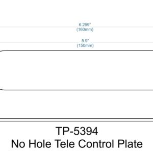 Tele Control Plate .080" thickness NO HOLE - Chrome - screws not included