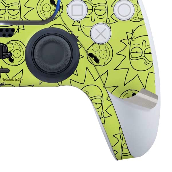 Skinit Gaming Decal Skin Compatible with PS5 and Compatible with PS5 Digital Edition DualSense Controller - Officially Licensed Warner Bros Rick and Morty All Over Print Design