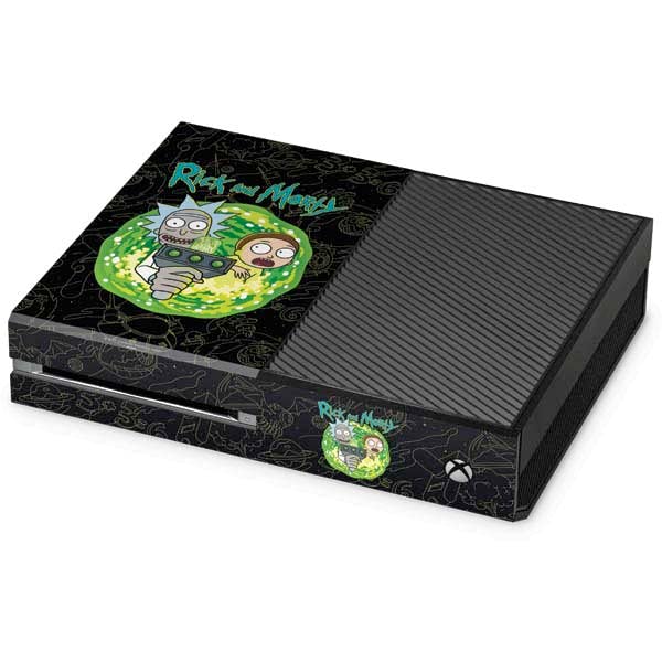 Skinit Decal Gaming Skin Compatible with Xbox One Console - Officially Licensed Warner Bros Rick and Morty Portal Travel Design