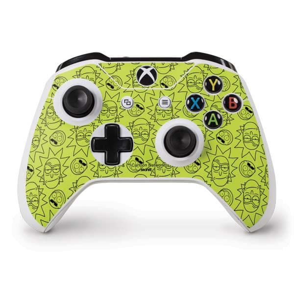 Skinit Decal Gaming Skin Compatible with Xbox One S Controller - Officially Licensed Warner Bros Rick and Morty All Over Print Design