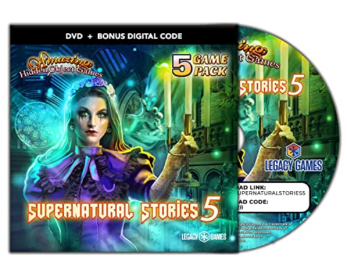 Legacy Games Amazing Hidden Object Games for PC: Supernatural Stories Vol. 5 (5 Game Pack) - PC DVD with Digital Download Codes