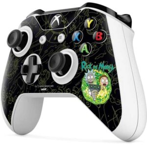 Skinit Decal Gaming Skin Compatible with Xbox One S Controller - Officially Licensed Warner Bros Rick and Morty Portal Travel Design