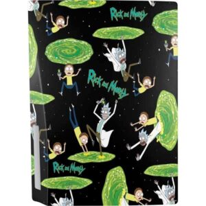 Skinit Decal Gaming Skin Compatible with PS5 Console - Officially Licensed Warner Bros Rick and Morty Portal Pattern Design