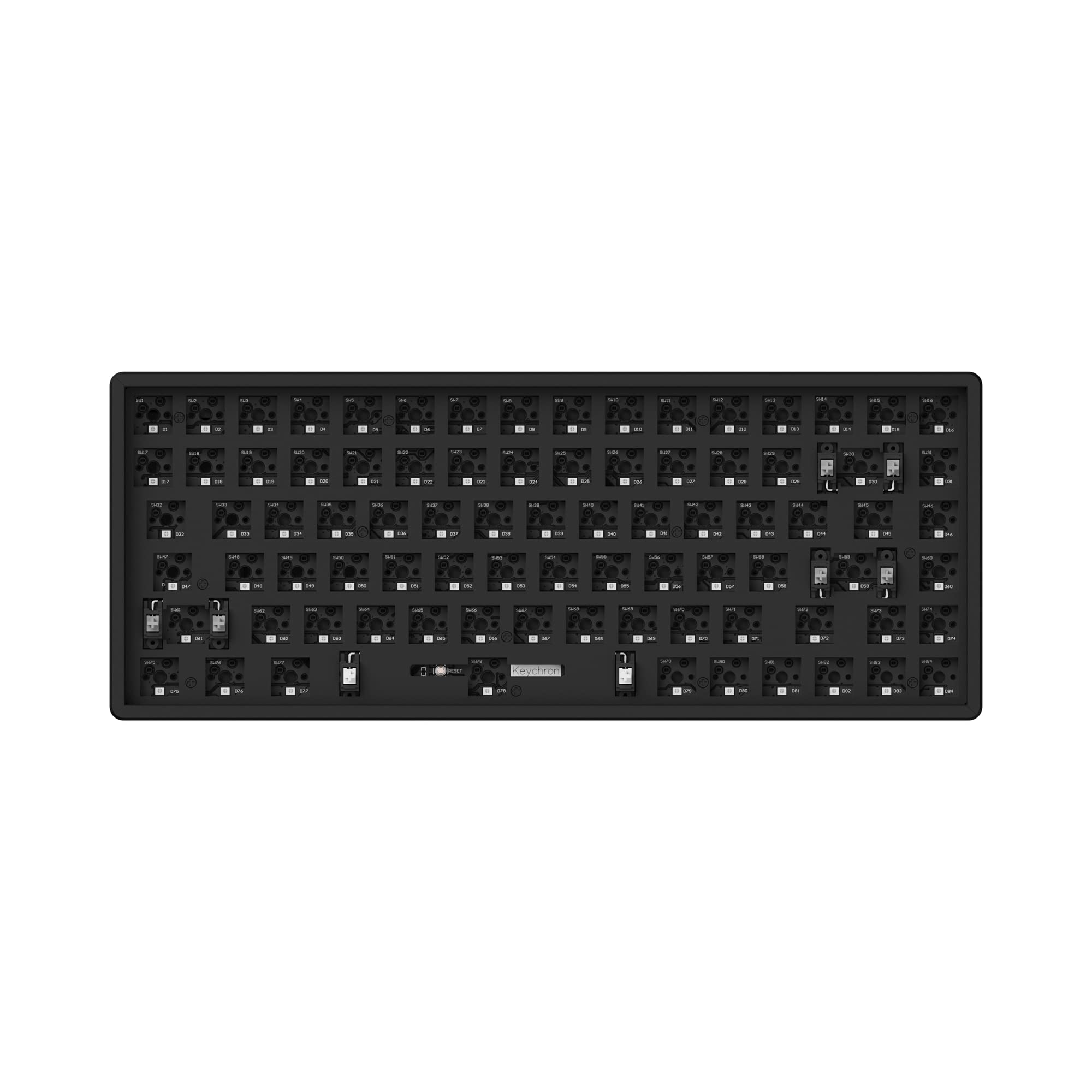 Keychron K2 Pro 75% Layout Hot-Swappable Wireless Mechanical Keyboard, Custom QMK/VIA Programmable Macro RGB Backlight Aluminum Frame Compatible with Mac Windows Linux - Barebone Version