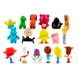 Toy Story Action Figures – Set of 17 Mini Figurines for Kids – Collectible Toy Store Cake Toppers – Great Party Favors for Toddlers – Action Figure Set with Keychain – Toy Story Birthday