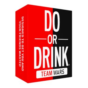 Do or Drink Team Wars - Drinking Games for Game Night, Girls Night, and More - Adult Games with Cups, Ping Pong Balls, Dice, Ropes, and More - Fun Party Games