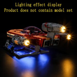 GEAMENT LED Light Kit Compatible with UCS Luke's Landspeeder - Lighting Set for 75341 Building Model (Model Set Not Included)