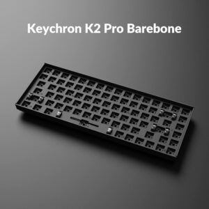 Keychron K2 Pro 75% Layout Hot-Swappable Wireless Mechanical Keyboard, Custom QMK/VIA Programmable Macro RGB Backlight Aluminum Frame Compatible with Mac Windows Linux - Barebone Version