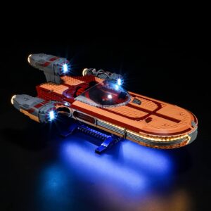 GEAMENT LED Light Kit Compatible with UCS Luke's Landspeeder - Lighting Set for 75341 Building Model (Model Set Not Included)