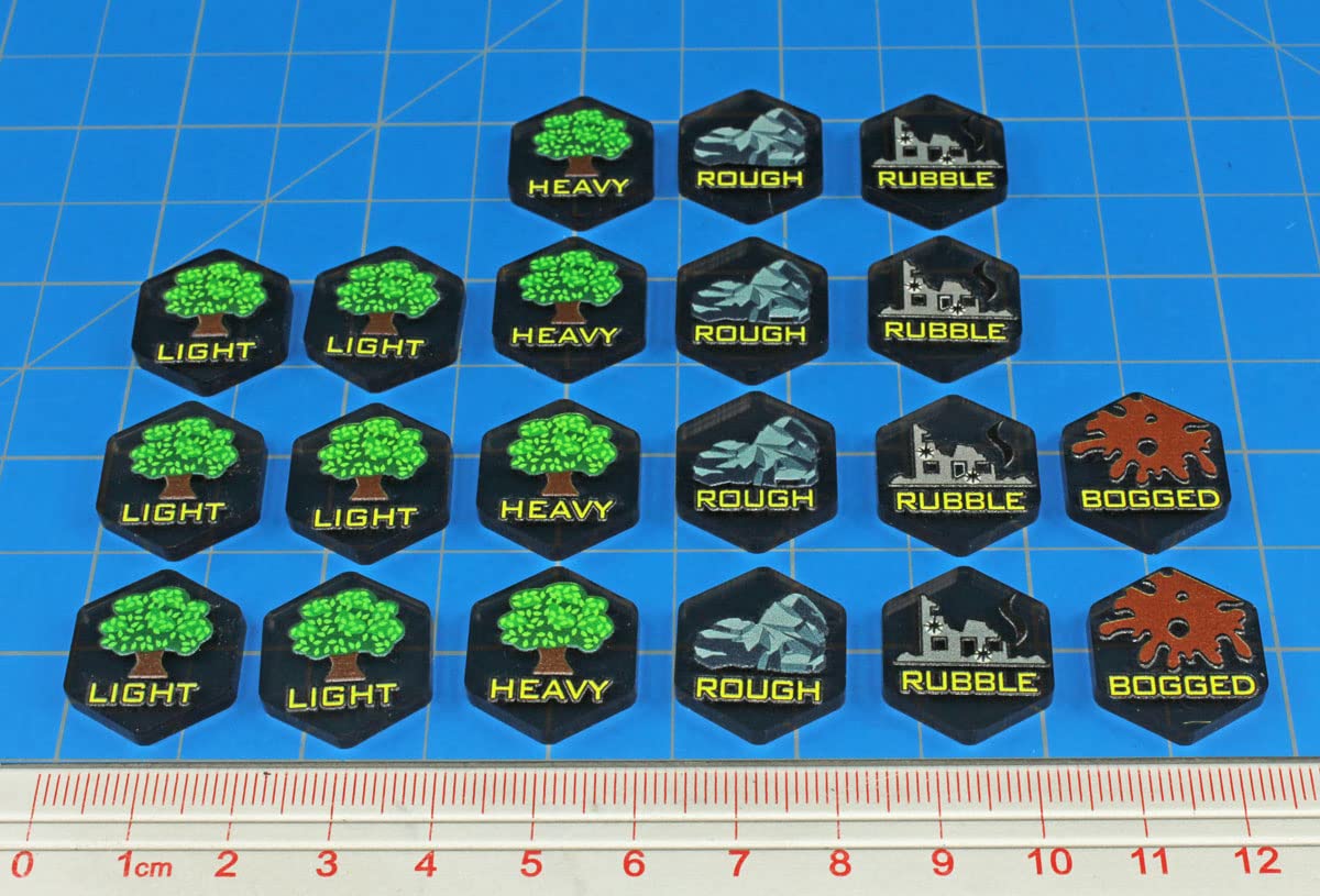 LITKO Premium Printed Mecha Battlefield Terrain Tokens | Compatible with BattleTech | Set of 10 (Variety Pack)