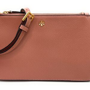 Tory Burch Double Zip Slim Crossbody (Pink moon)