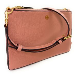 Tory Burch Double Zip Slim Crossbody (Pink moon)