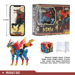 52TOYS Megabox MB-22 Kirin Deformation Toys Action Figure, Animation Character Deforming Collectible Converting Kirin Toys, Great Birthday Party Gift for Teens and Adults