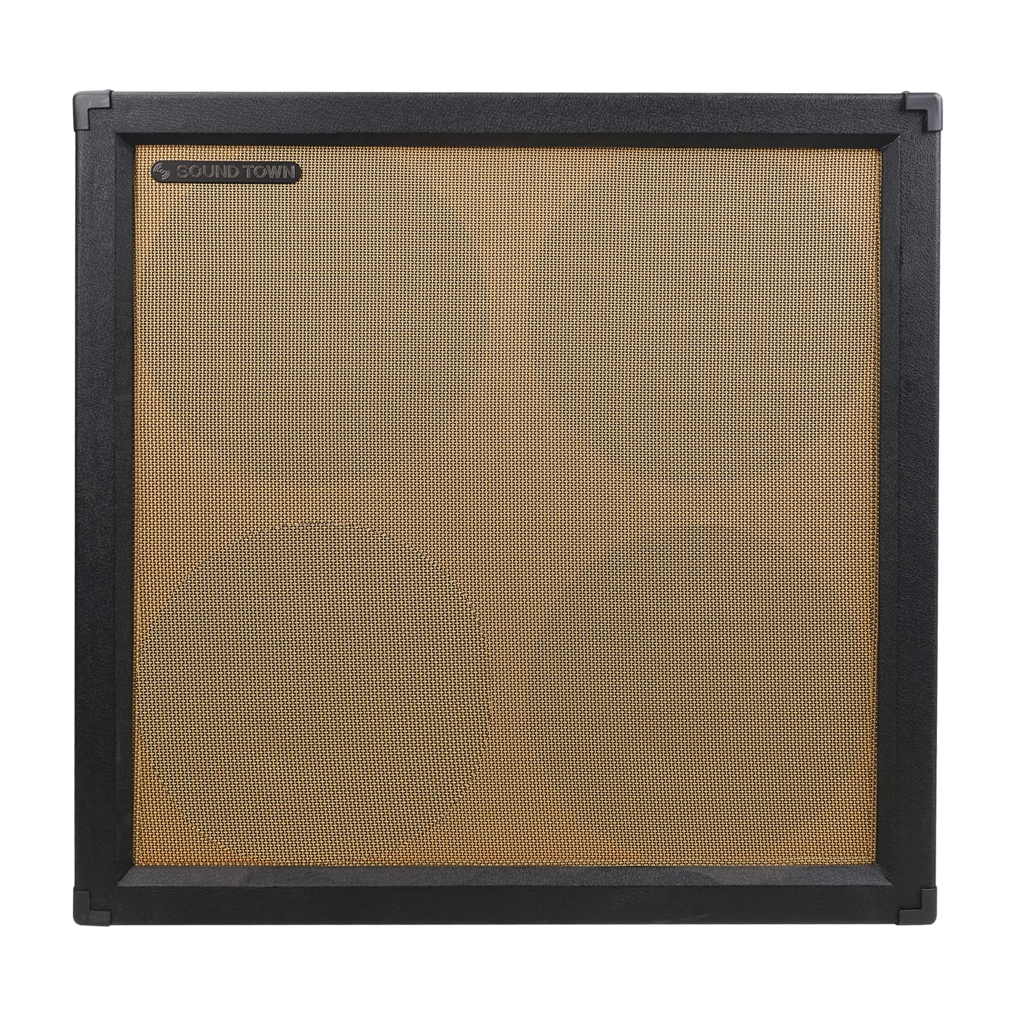 Sound Town 4 x 12 Empty Guitar Speaker Cabinet, Birch Plywood, Black Tolex, Wheat Cloth Grill, Compatible with Celestion/Eminence Speakers (GUC412BK-EC)