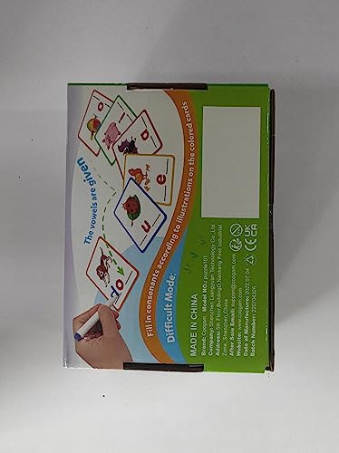 Coogam CVC Sight Words Flashcards, Short Vowel Spelling Game, Preschool Kids Learning Sight Words Supplies, Montessori Educational Writing Reading Toy Gift for 3 4 5 Years Old