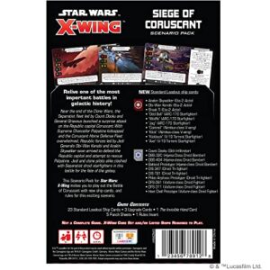 Star Wars X-Wing 2nd Edition Miniatures Game Seige of Coruscant BATTLE PACK - Strategy Game for Adults and Kids, Ages 14+, 2 Players, 45 Minute Playtime, Made by Atomic Mass Games