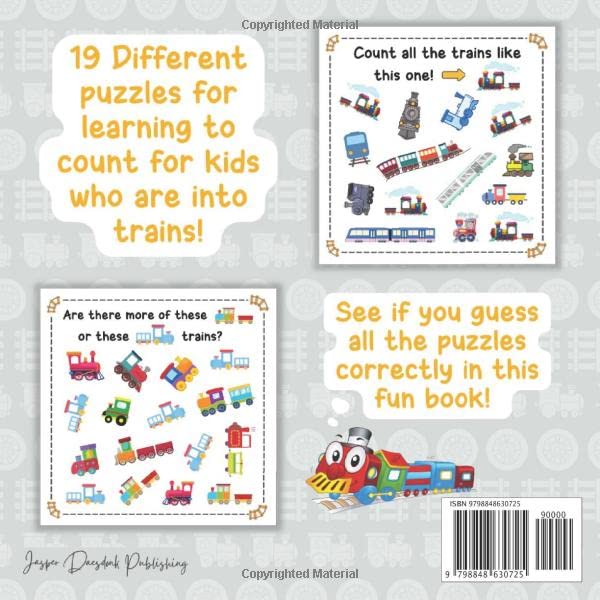 Count The Lovely Trains! I Spy Book for Kids Ages 2-5: Train Fun Picture Puzzle Book for Kids and Toddlers: Train Activity Book for Kids 2-4, 3-5 (Train Book for Boys)