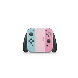 Tacky Design Pastel Pink Classic Skin Compatible with Nintendo Switch Skin Wrap Cover, Colorwave Blocking Skin for Nintendo Switch Stickers, Premium Vinyl 3M Full Wrap Decal.