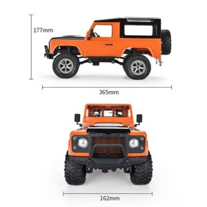 Adepe 1/10 Scale Large Size Rc Car - 2.4GHZ Full Scale Throttle Remote Control Vehicle - 4WD All Terrain Crawler Climbing RC Truck - Hobby Toy Cars for Adult & Kids, RTR