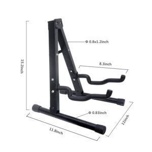 Farcaya Guitar Stand Floor Foldable A Frame Metal Guitar Stand Holder Universal for Acoustic Classical Electric Bass Guitars