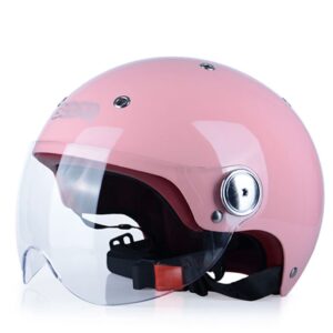 dot approved open face vintage motorcycle helmet youth kids retro motorcycle jet half helmet with visor for boys girls street cruiser bobber atv 3/4 half face scooter helmet-b-medium