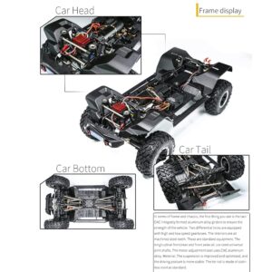 1:8 Remote Control Car for Kids Adults,High Speed Monster Trucks 4x4 Off-Road Hobby Fast RC Car,2.4GHz 4WD All Terrain Electric Pickup Truck,for Kids Adults Boy