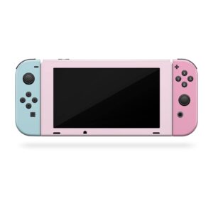 Tacky Design Pastel Pink Classic Skin Compatible with Nintendo Switch Skin Wrap Cover, Colorwave Blocking Skin for Nintendo Switch Stickers, Premium Vinyl 3M Full Wrap Decal.