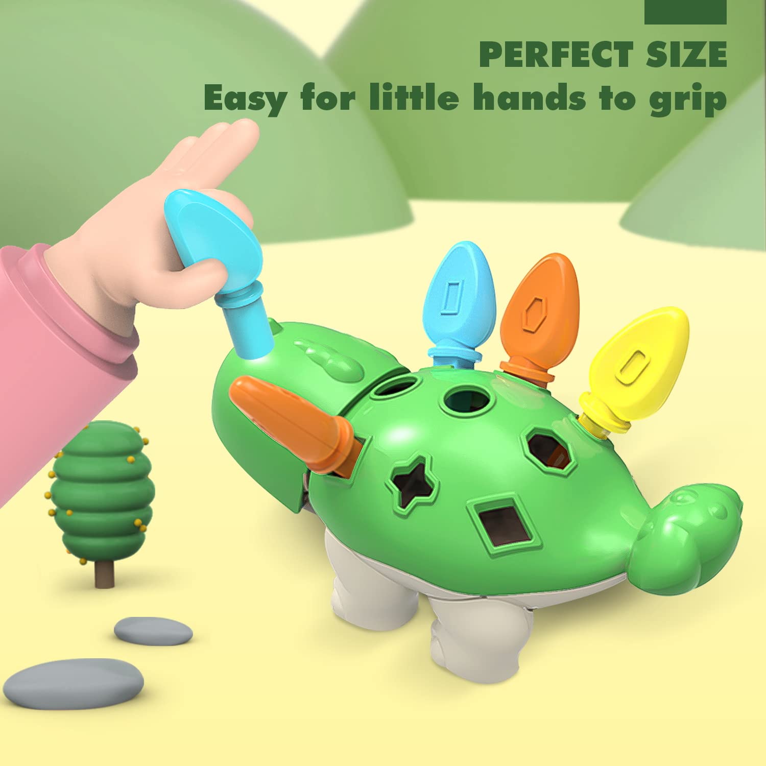 Tinabless Toddler Montessori Toys Learning Activities Educational Dinosaur Games - Gifts for 18 Month Age Boys Girls Kids