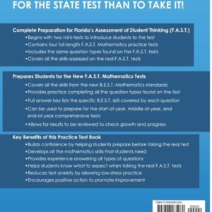 FLORIDA TEST PREP F.A.S.T. Practice Test Book F.A.S.T. Mathematics Grade 4: Covers the New B.E.S.T. Mathematics Standards