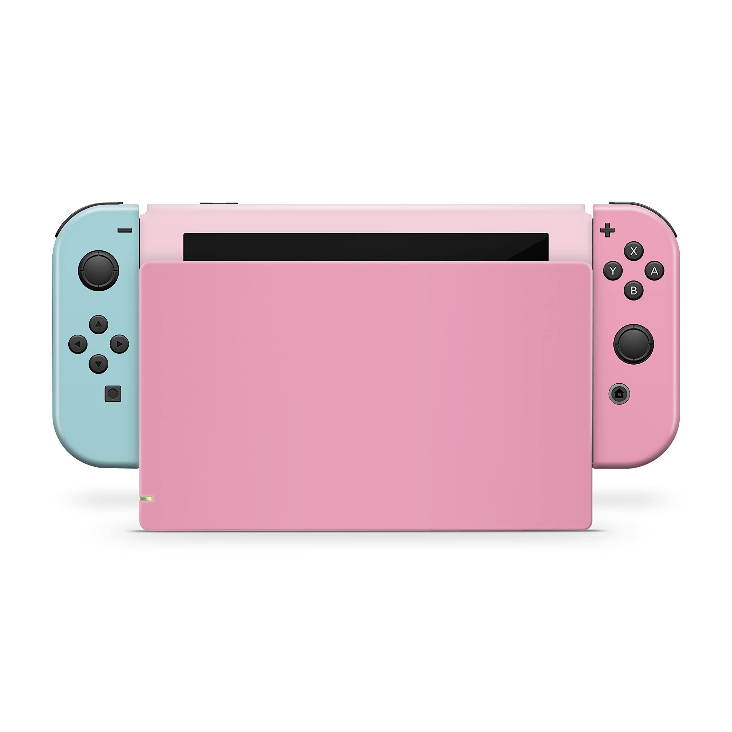 Tacky Design Pastel Pink Classic Skin Compatible with Nintendo Switch Skin Wrap Cover, Colorwave Blocking Skin for Nintendo Switch Stickers, Premium Vinyl 3M Full Wrap Decal.