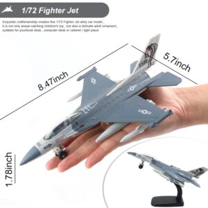 F16 Airplane Toy, Fighter Jet Toy for Kids, Pull Back Toy Jets, Diecast Airplanes Model with Light & Sound, Metal Airplane Gifts for Kids Decor