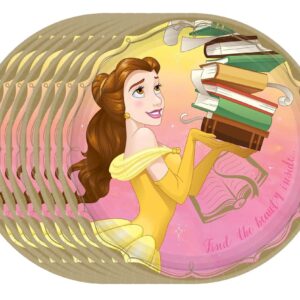 Belle Disney Princess Birthday Party Supplies Bundle Pack includes Lunch Paper Plates and Lunch Paper Napkins (Bundle for 16)