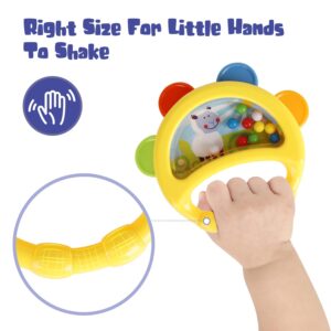 Baby Rattles 0-6 Months,Baby Toys 0-6 Months,Baby Rattle Toys,Teething and Wrist Socks Rattle, Infant Grab and Spin Shake Rattles, Newborn Toys for 0 1 2 3 4 5 6+ Month Babies Boy Girl Bebe