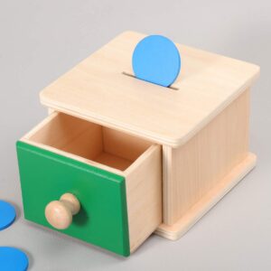 Toddmomy Baby Coin Box Toy Infant Coin Box Montessori Toys Early Learning Educational Toy for Toddler Baby Kids