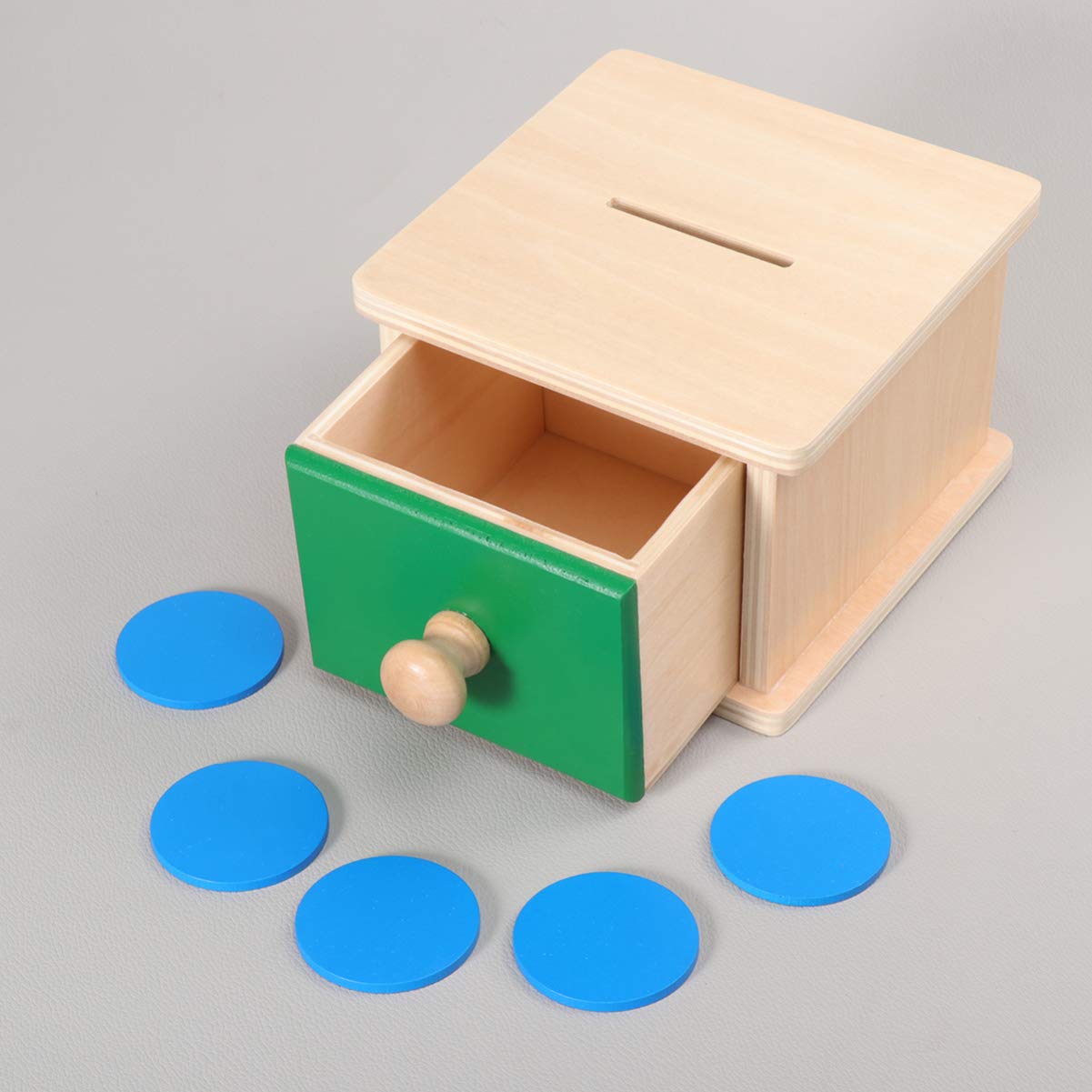 Toddmomy Baby Coin Box Toy Infant Coin Box Montessori Toys Early Learning Educational Toy for Toddler Baby Kids