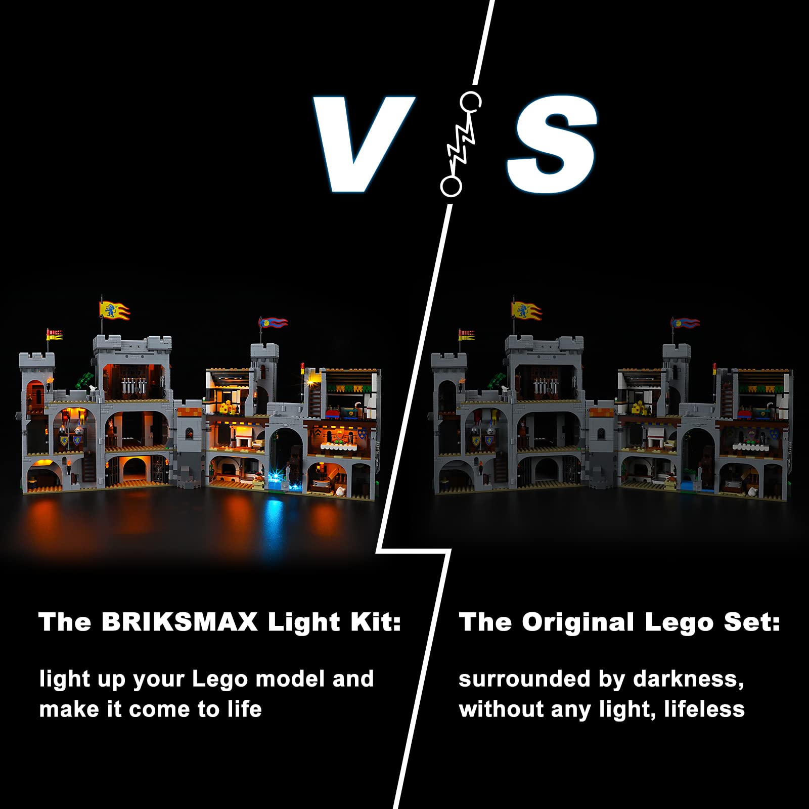 BRIKSMAX Led Lighting Kit for LEGO-10305 Lion Knights' Castle - Compatible with Lego Icons Building Blocks Model- Not Include The Lego Set