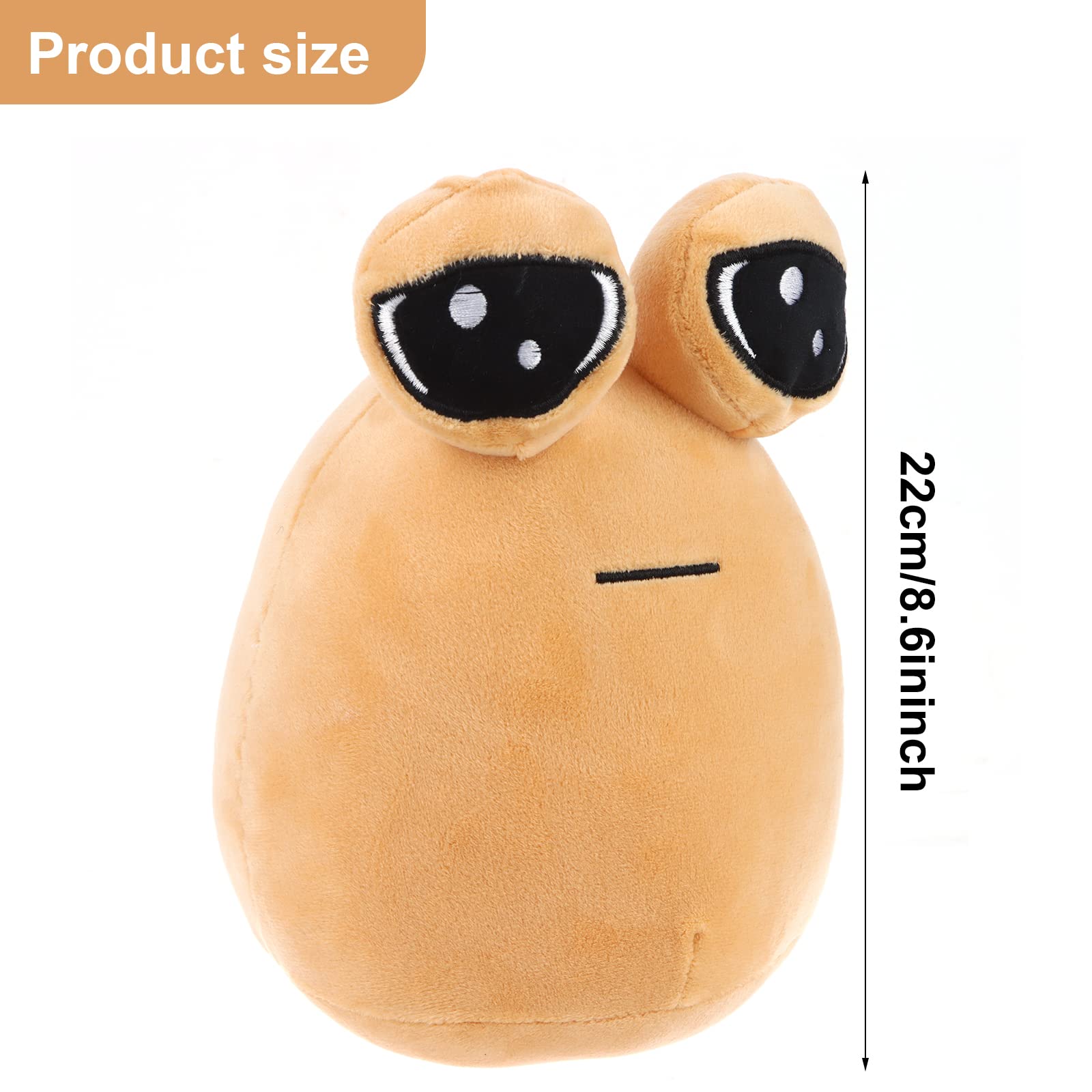 Eyomii Generic 22cm Stuffed Animal Hot Game,Alien Pou Plush Toy, Emotion Alien Plushie Stuffed Animal Pou Doll,Children's Day Gift, 8.6 inches KDHG1602 One Color