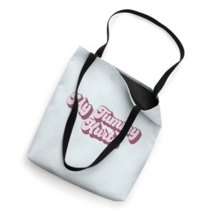 TUMMY ACHE SURVIVOR My Stomach Hurts Funny Wavy Meme Tote Bag